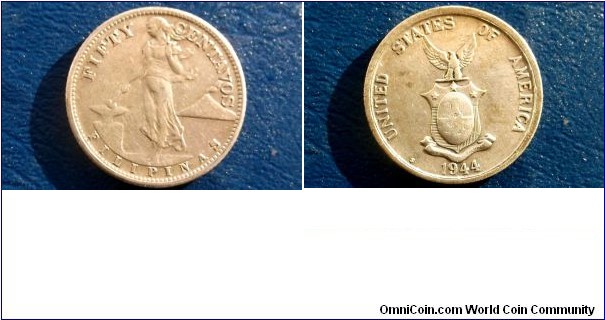 Silver 1944S Philippines 50 Centavos Female Standing Nice Grade Toned Go Here:

http://stores.ebay.com/Mt-Hood-Coins