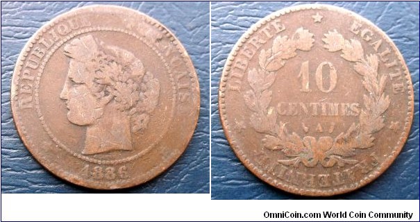 1886-A France 10 Centimes KM#815.1 Napoleon III Eagle Nice Circulated Go Here:

http://stores.ebay.com/Mt-Hood-Coins