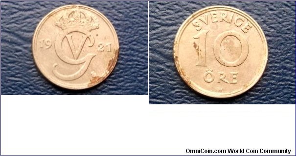 1921-W Sweden 10 Ore KM#795 Gustaf V Monogarm Type Nice Grade Circ Coin Go Here:

http://stores.ebay.com/Mt-Hood-Coins
