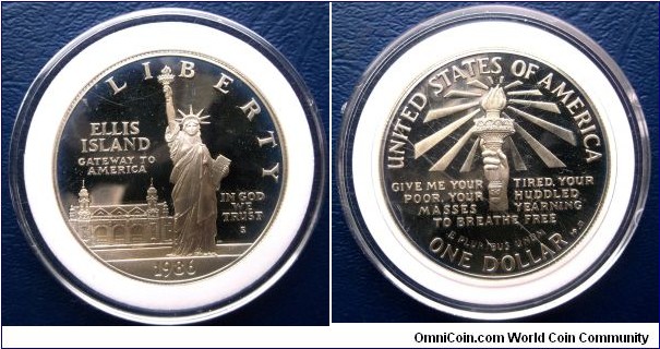 Silver 1986S Dollar Statue of Liberty in Capsule Gem Proof in Capsule Go Here:

http://stores.ebay.com/Mt-Hood-Coins
