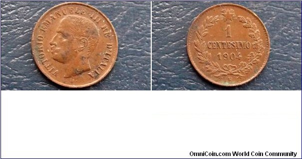1904 Italy Centesimo KM#35 Vittorio Emanuele III Brone Nice Circulated Go Here:

http://stores.ebay.com/Mt-Hood-Coins
