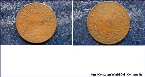1855 Argentina Buenos Aires 2 Reales Large KM# 9 Circulated Scratches Go Here:

http://stores.ebay.com/Mt-Hood-Coins
