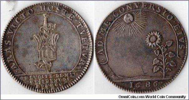 scarcer silver jeton struck for Henri de Fourcy for his term of Office as Lord Provost of Paris. This example appears to be arestrike, but there are no identifiers as such. Just too good a strike to be true!