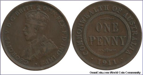 Australia 1 Penny 1911(L)