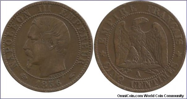 France 5 Centimes 1856A