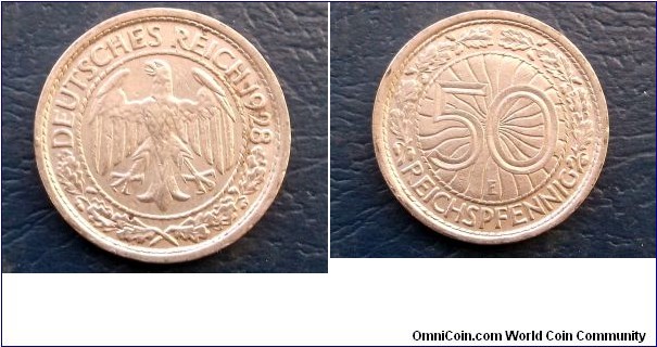 1928-E Germany Weimar Republic 50 Reichspfennig KM#49 Eagle Nice UNC 
Go Here:

http://stores.ebay.com/Mt-Hood-Coins
