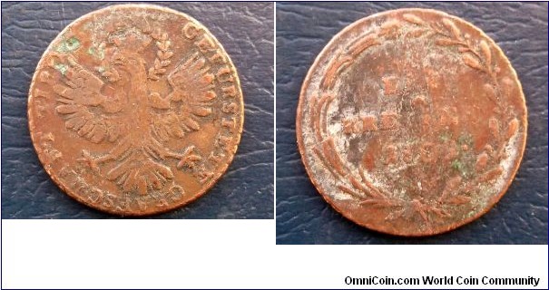1809 Austrian States Tyrol Ein Kreuzer KM#148 Crowned Eagle Nice Circ 
Go Here:

http://stores.ebay.com/Mt-Hood-Coins
