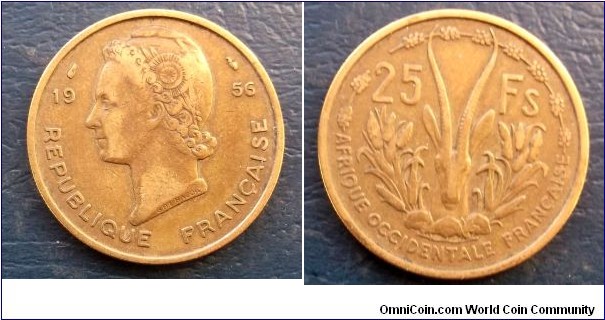 1956 French Occidental West Africa 25 Francs KM#7 Rhim Gazelle 1 Yr Type Go Here:

http://stores.ebay.com/Mt-Hood-Coins