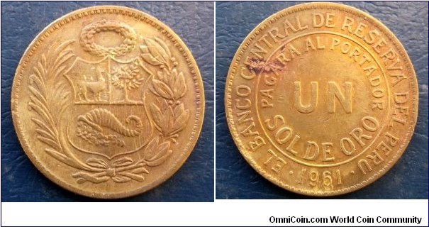 1961 Peru Un Sol KM# 222 Crowned Arms Nice Grade Coin 
Go Here:

http://stores.ebay.com/Mt-Hood-Coins