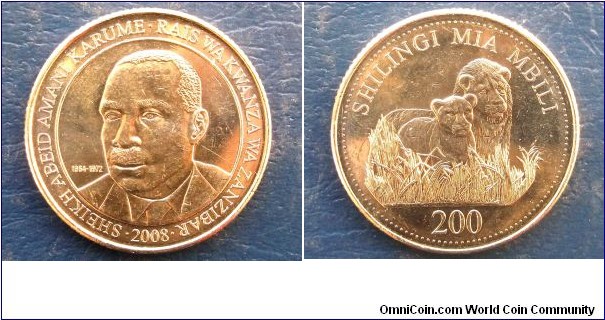 2008 Tanzania Zanzibar 200 Shilingi KM#34 Popular 2 Lions Choice BU Last Yr Go Here:

http://stores.ebay.com/Mt-Hood-Coins