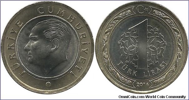 Türkiye 1 Türk Lirası 2016