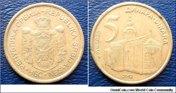 2012 Republic of Serbia 5 Dinara KM#40 Serbian Arms Nice Circulated Coin Go Here:

http://stores.ebay.com/Mt-Hood-Coins