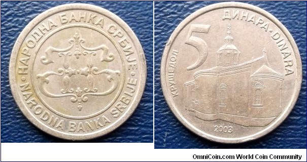 2003 Republic of Serbia 5 Dinara KM#36 Krusedol Monastery Nice Circ Coin Go Here:

http://stores.ebay.com/Mt-Hood-Coins