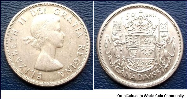 .800 Silver 1957 Canada 50 Cents QEII Young Bust Nice High Grade Coin Go Here:

http://stores.ebay.com/Mt-Hood-Coins