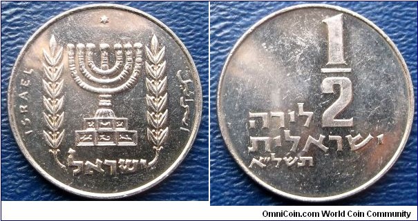 5723 (1963)-5739 (1979) Israel 1/2 Lira KM#36.1 Menorah Type Nice Grade Go Here:

http://stores.ebay.com/Mt-Hood-Coins