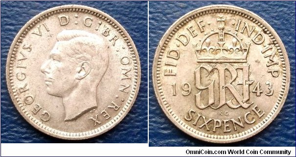 Silver 1943 Great Britain 6 Pence George VI KM#852 Nice Toned Circulated Silver 1942 Great Britain 6 Pence George VI KM#852 Nice Toned Circulated Go Here:

http://stores.ebay.com/Mt-Hood-Coins