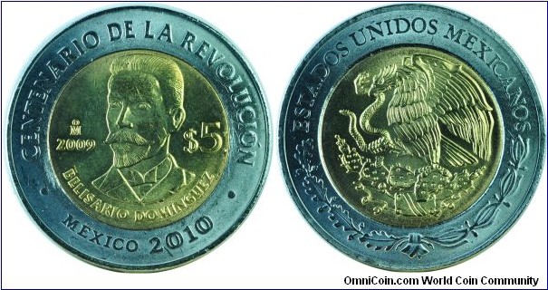 Mexico5Pesos-BelisarioDominguez-km918-2009