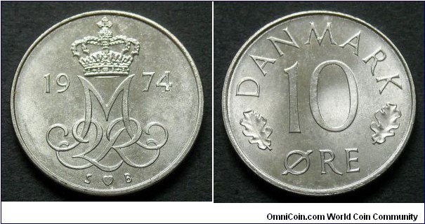 Denmark 10 ore.
1974