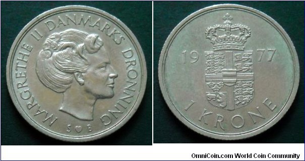 Denmark 1 krone.
1977