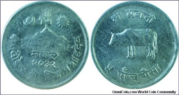 Nepal5Paisa-km802-(VS2032)1975