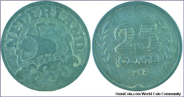 Netherlands25Cents-km174-1942