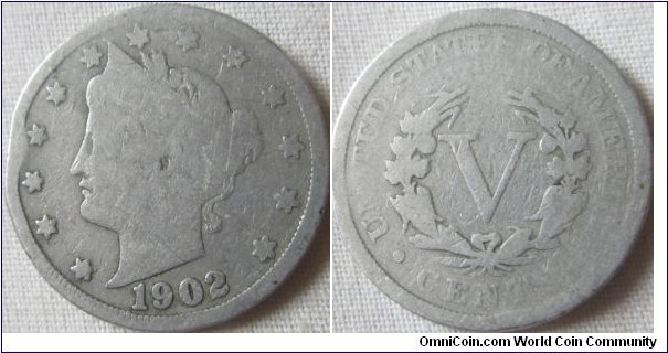 low grade 1902 V cent