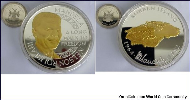 Mandela - Robben Island - 1 kilogram
999 Silver (1oz comparison)