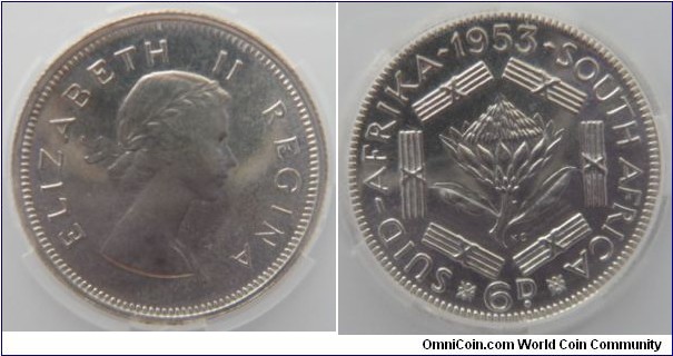 6 Pence
SANGS Graded PF65 - Cert: 001503-013
