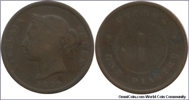 Cyprus-British 1 Piastre 1879