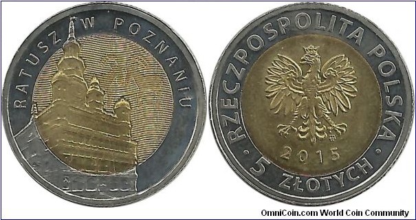 Poland 5 Zlotych 2015