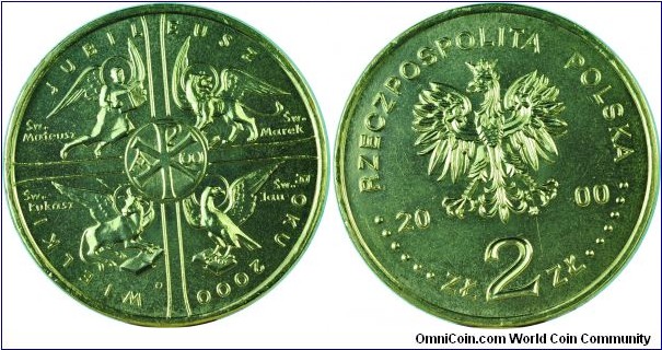Poland2Zlote-JubileeYear-y376-2000