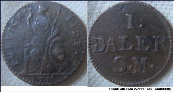 1761 1 daler great detail