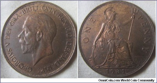 EF 1931 penny, good amount of lustre remains 