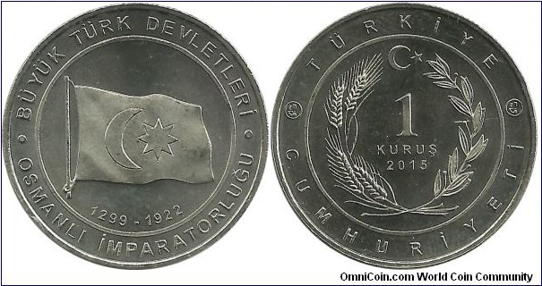 Türkiye 1 Kuruş 2015 - Great Türk States Serie-Osmanlı Imparatorlugu
