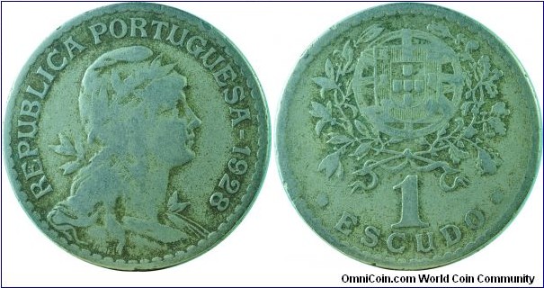 Portugal1Escudo-km578-1928