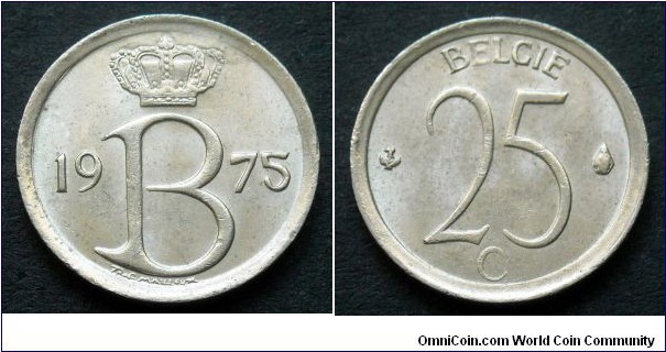 Belgium 25 centimes.
1975, Belgie