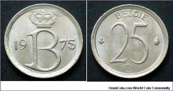 Belgium 25 centimes.
1975, Belgie