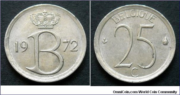 Belgium 25 centimes.
1972, Belgique