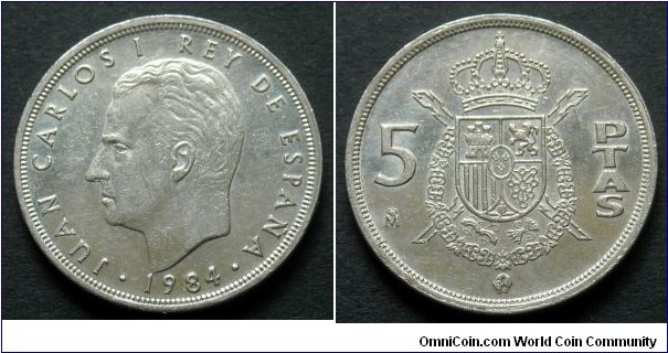 Spain 5 pesetas.
1984