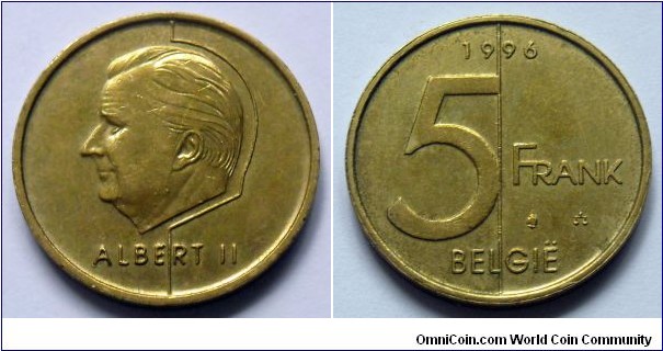Belgium 5 frank.
1996, Belgie