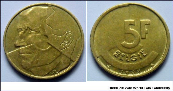 Belgium 5 frank.
1987, Belgie
