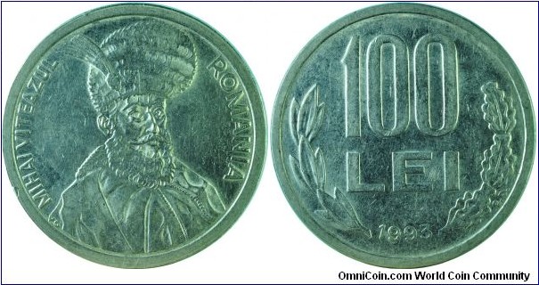 Romania100Lei-Mihaiviteazul-km111-1993