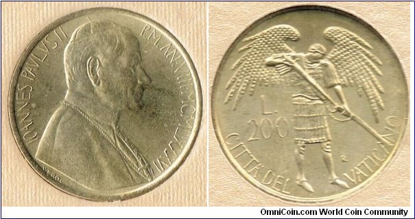200 lire aluminum-bronze