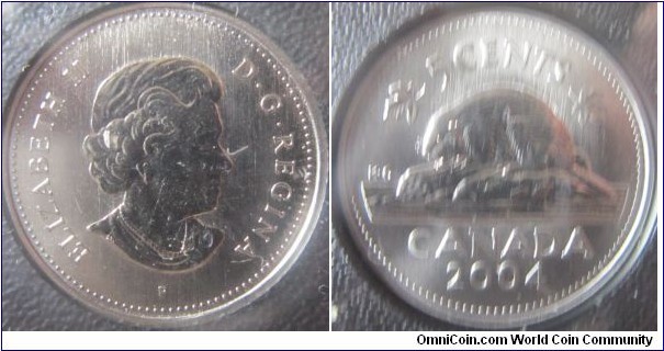 2004 5 cents specimen from the set 