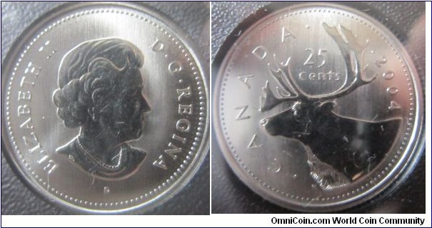 2004 specimen 25 cents from the set