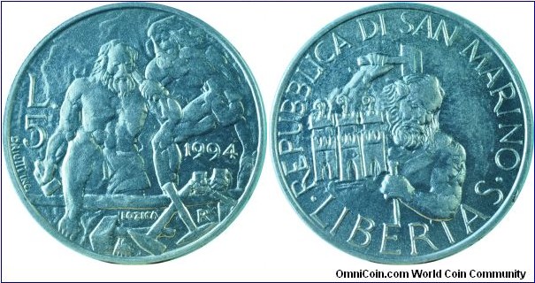 San Marino5Lire-km308-1994