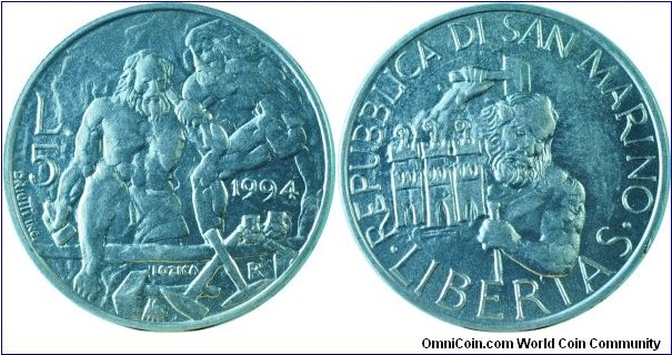 San Marino5Lire-km308-1994