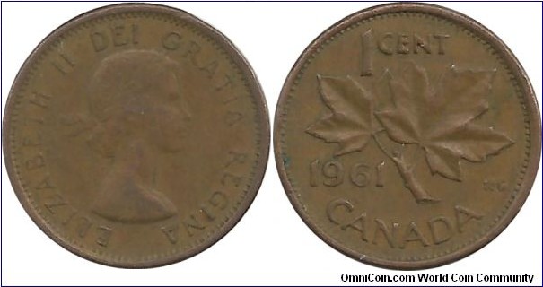 Canada 1 Cent 1961