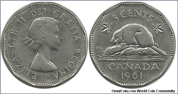 Canada 5 Cents 1961