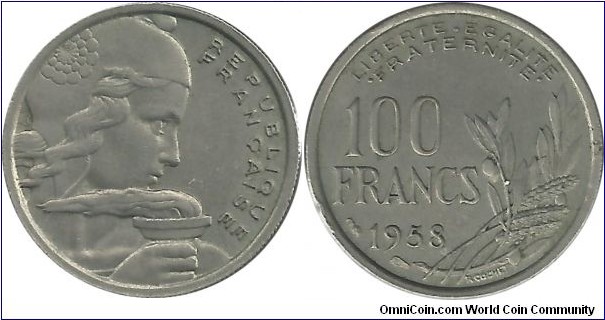 France 100 Francs 1958